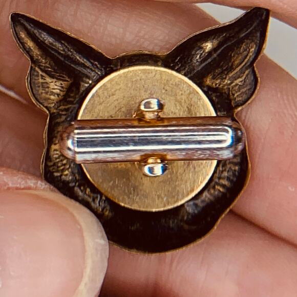 Vintage Fox Cufflinks Copper Brass Metal - Picture 3 of 8